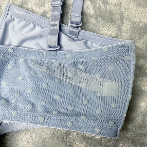 Free People Sierra Bandeau Rain Pastel Blue Coastal Preppy Bra Size Small NEW - Picture 6 of 11